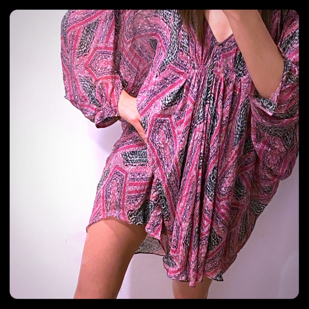 Diane Von Furstenberg chiffon dress.